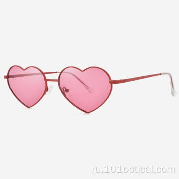 Женские солнцезащитные очки Angular Heart в металлическом корпусе